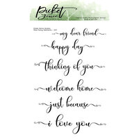 Picket Fence Studios - Clear Photopolymer Stamps - More Fancy Sentiments