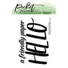 Picket Fence Studios - Clear Photopolymer Stamps - Friendly Paper Hello