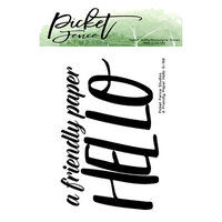 Picket Fence Studios - Clear Photopolymer Stamps - Friendly Paper Hello
