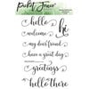 Picket Fence Studios - Clear Photopolymer Stamps - Swanky Sentiments - Salutations