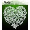Picket Fence Studios - 6 x 6 Stencils - Flowers in a Heart