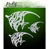 Picket Fence Studios - 6 x 6 Stencils - Tropical Angelfish