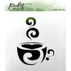 Picket Fence Studios - 6 x 6 Stencils - Coffee Cup