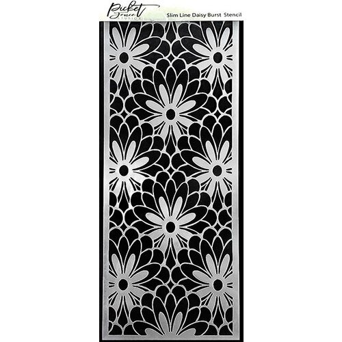 Picket Fence Studios - 4 x 10 Stencils - Slimline - Daisy Burst