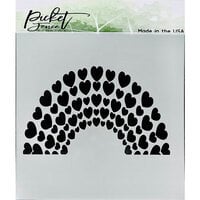 Picket Fence Studios - 6 x 6 Stencils - Rainbow of Hearts