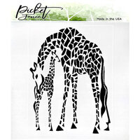 Picket Fence Studios - 6 x 6 Stencils - Momma and Baby Giraffes