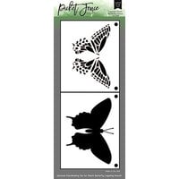 Picket Fence Studios - 4 x 10 Stencils - Layered Flaunt Butterfly