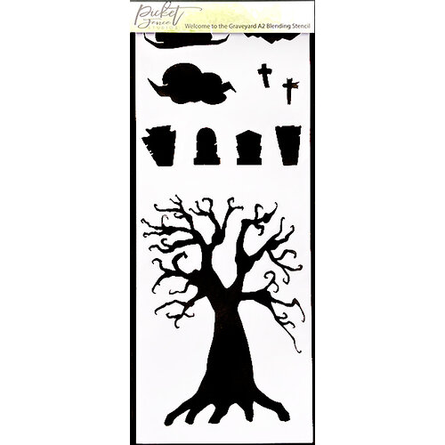 Picket Fence Studios - Halloween - Stencils - Welcome to the Graveyard Blending - A2