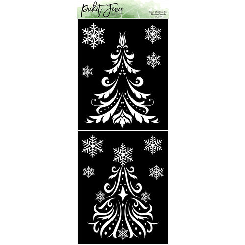 Picket Fence Studios - 4 x 10 Stencils - Fancy Christmas Tree