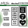 Picket Fence Studios - Slimline Die Cutting System Collection - Dies - Stitched and Scalloped Rectangles and Alphas