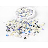 Picket Fence Studios - Sequin Mix - White Bottlecap Flowers