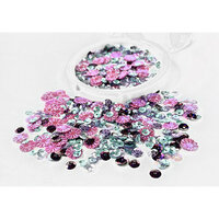 Picket Fence Studios - Sequin Mix - Fuchsia Bottlecap Flowers