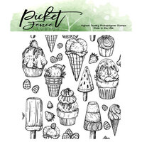 Picket Fence Studios - Clear Photopolymer Stamps - Ice Cream Snacks