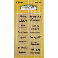 PJK Designs - Cookbookin' - Modern Market Collection - Clear Acrylic Stamps - Tasty Phrases, CLEARANCE