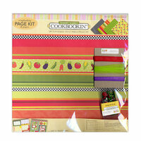 PJK Designs - Cookbookin' - Modern Market Collection - 12 x 12 Page and Project Kit - Eat Your Veggies, CLEARANCE