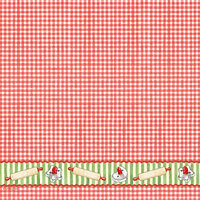 PJK Designs - Cookbookin' - Sugar and Spice Collection - 12 x 12 Paper - Christmas Gingham