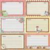 PJK Designs - Cookbookin' - Cookin' Up Memories Collection - 12 x 12 Paper - Recipe Card Sheet