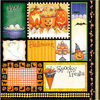 PJK Designs - Cookbookin' - Halloween Goodies Collection - 12 x 12 Paper - Halloween Carvings, CLEARANCE
