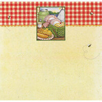 PJK Designs - Cookbookin' - Sweet Summertime Collection - 12 x 12 Paper - Let's Eat!