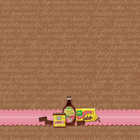 PJK Designs - Cookbookin' - Chocolate Celebration Collection - 12 x 12 Paper - Chocolate Cravings, CLEARANCE