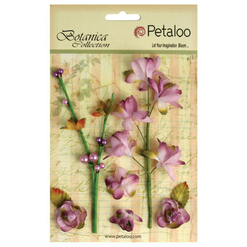 Petaloo - Botanica Collection - Floral Embellishments - Ephemera - Lavender Purple