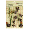 Petaloo - Botanica Collection - Floral Embellishments - Ephemera - Charcoal Grey