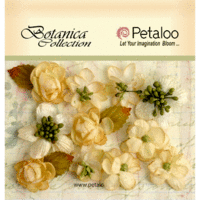 Petaloo - Botanica Collection - Floral Embellishments - Minis - All Ivory