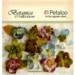 Petaloo - Botanica Collection - Floral Embellishments - Minis - Grey Blue Purple and Green