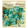 Petaloo - Botanica Collection - Floral Embellishments - Minis - Teal