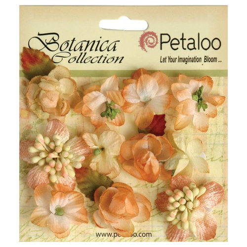 Petaloo - Botanica Collection - Floral Embellishments - Minis - Peach