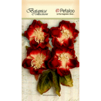 Petaloo - Botanica Collection - Floral Embellishments - Blooms - All Red