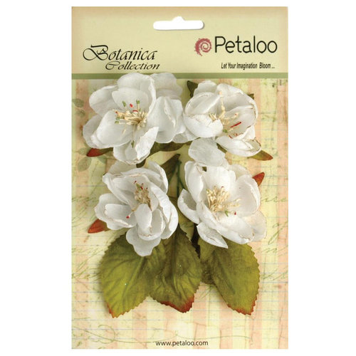 Petaloo - Botanica Collection - Floral Embellishments - Blooms - White