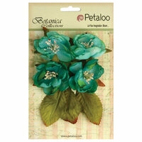 Petaloo - Botanica Collection - Floral Embellishments - Blooms - Teal