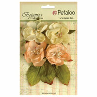 Petaloo - Botanica Collection - Floral Embellishments - Blooms - Peach