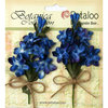 Petaloo - Botanica Collection - Floral Embellishments - Velvet Lilacs - Royal Blue