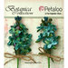 Petaloo - Botanica Collection - Floral Embellishments - Velvet Lilacs - Teal