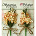 Petaloo - Botanica Collection - Floral Embellishments - Velvet Lilacs - Cream