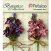 Petaloo - Botanica Collection - Floral Embellishments - Velvet Lilacs - Lavender and Purple