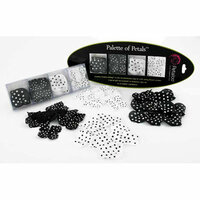 Petaloo - Palette of Petals - Black and White Polka Dots, CLEARANCE