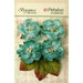 Petaloo - Botanica Collection - Floral Embellishments - Sugared Blooms - Teal