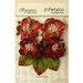 Petaloo - Botanica Collection - Floral Embellishments - Sugared Blooms - Burgundy