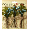 Petaloo - Botanica Collection - Floral Embellishments - Sugared Berry Clusters - Teal