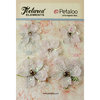 Petaloo - Textured Elements Collection - Floral Embellishments - Jeweled Flowers - White