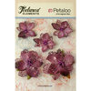 Petaloo - Textured Elements Collection - Floral Embellishments - Jeweled Flowers - Lavender