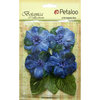 Petaloo - Botanica Collection - Floral Embellishments - Vintage Velvet Peonies - Blue
