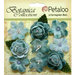 Petaloo - Botanica Collection - Floral Embellishments - Vintage Velvet Minis - Teal