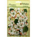Petaloo - Botanica Collection - Floral Embellishments - Vintage Velvet Dogwoods - Ivory