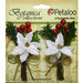 Petaloo - Botanica Collection - Floral Embellishments - Pine Picks with Poinsettias and Berries - White