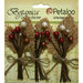 Petaloo - Botanica Collection - Floral Embellishments - Burlap Berry Picks