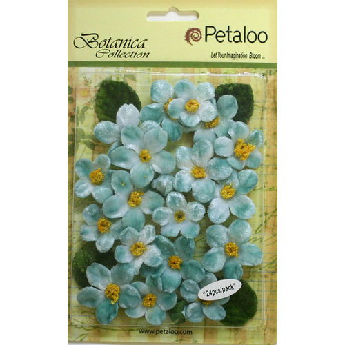 Petaloo - Botanica Collection - Floral Embellishments - Cherry Blossom - Light Teal